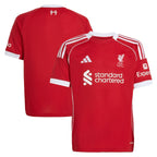 Liverpool adidas Youth 2025/26 Home Replica Jersey - Red/Green