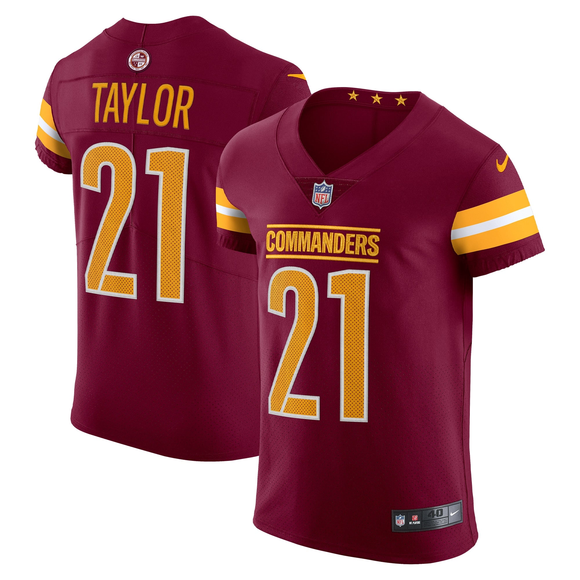 Sean Taylor Washington Commanders Nike Vapor Elite Retired Player Jersey - White/Black/Burgundy