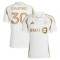 David Martinez LAFC adidas 2025 Secondary Replica Player Jersey - White