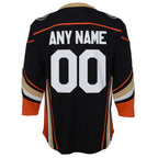 Anaheim Ducks Youth Home Replica Custom Jersey - Black