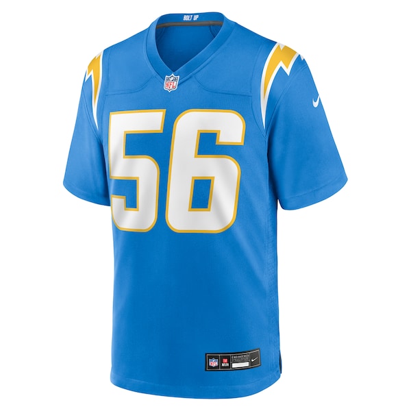 Kanai Mauga Los Angeles Chargers Nike Team Game Jersey -  Powder Blue