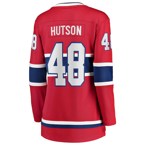 Lane Hutson Montreal Canadiens  Women's Home Breakaway Player Jersey - Red