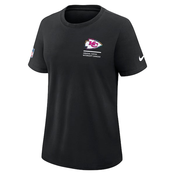 Kansas City Chiefs Nike Women's 2025 NFL Crucial Catch Tri-Blend Dri-FIT T-Shirt - Black