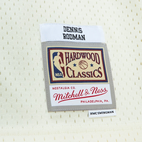 Dennis Rodman Chicago Bulls  Chainstitch Swingman Jersey - Cream