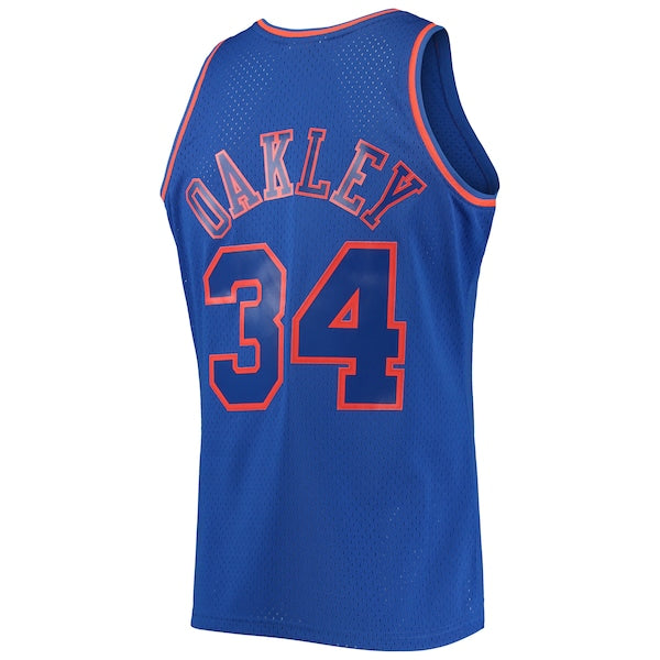 Charles Oakley New York Knicks 1996/97 Hardwood Classics Swingman Jersey - Blue