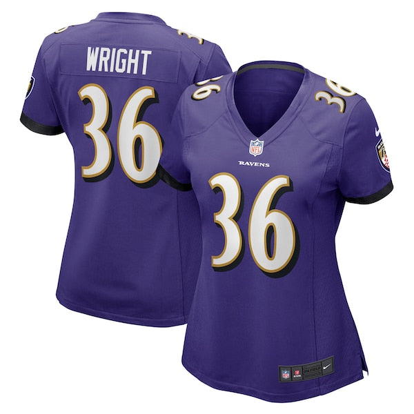Owen Wright Baltimore Ravens Nike Women's  Game Jersey -  Purple