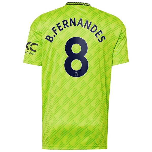 Bruno Fernandes Manchester United adidas 2022/23 Third Replica Player Jersey - Neon Green