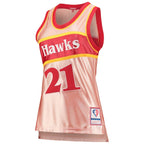 Dominique Wilkins Atlanta Hawks Women's 75th Anniversary Rose Gold 1986 Swingman Jersey - Pink