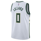Damian Lillard Milwaukee Bucks Nike Unisex Fear The Deer Swingman Player Jersey - Association Edition - White