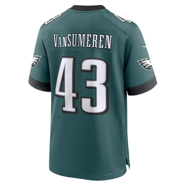 Ben VanSumeren Philadelphia Eagles Nike Team Game Jersey - Midnight Green