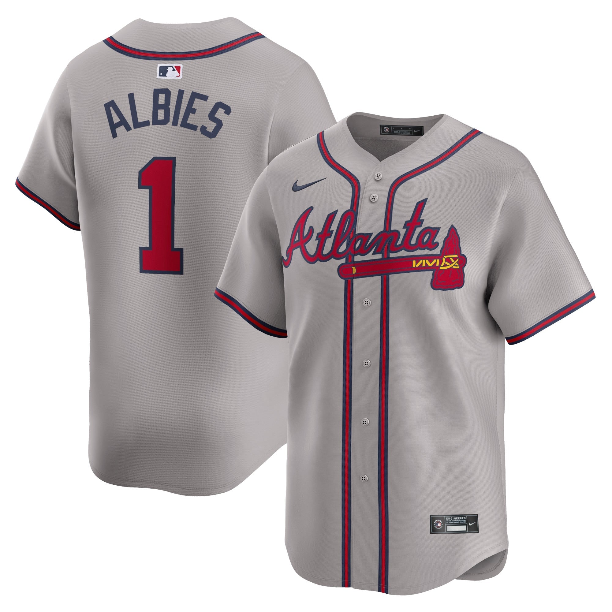 Ozzie Albies Atlanta Braves Nike Home Limited Player Jersey - White/Gray