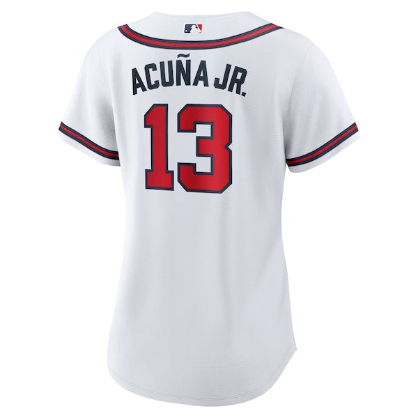 Ronald Acuna Jr. Atlanta Braves Nike Women's Home Replica Player Jersey - White/Navy