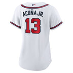 Ronald Acuna Jr. Atlanta Braves Nike Women's Home Replica Player Jersey - White/Navy
