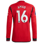 Amad Diallo Manchester United adidas Long Sleeve Authentic Player Jersey – Red