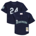 Ken Griffey Jr. Seattle Mariners Toddler Cooperstown Collection Mesh Batting Practice Jersey - Navy