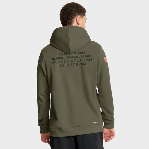 Atlanta Falcons Nike 2025 Salute to Service Sideline Standard Issue Dri-FIT Hoodie - Olive