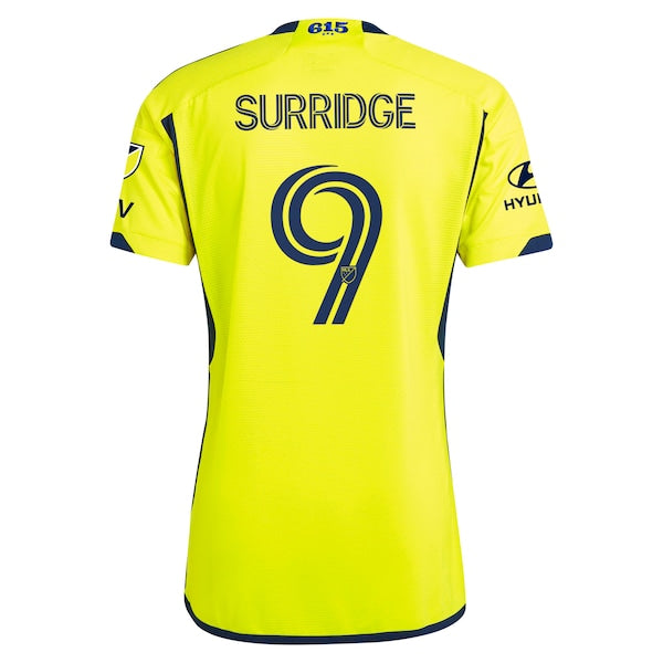 Sam Surridge Nashville SC adidas 2024 The 615 Kit Authentic Player Jersey - Yellow