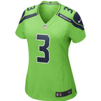 Russell Wilson Seattle Seahawks Nike Women's Alternate Game Jersey - Neon Green/Navy