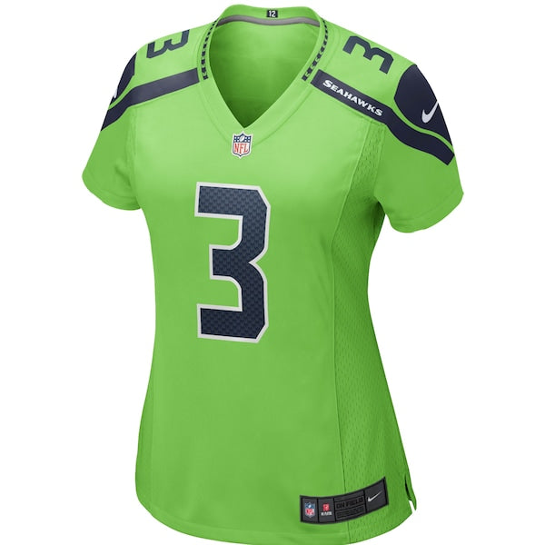 Russell Wilson Seattle Seahawks Nike Women's Alternate Game Jersey - Neon Green/Navy