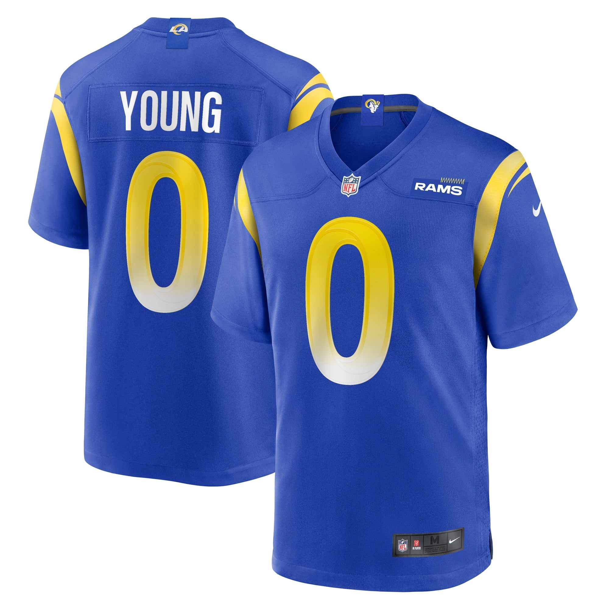 Byron Young Los Angeles Rams Nike Team Game Jersey -  White/Royal