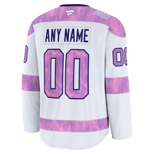New Jersey Devils  2024 Hockey Fights Cancer Custom Practice Jersey - White