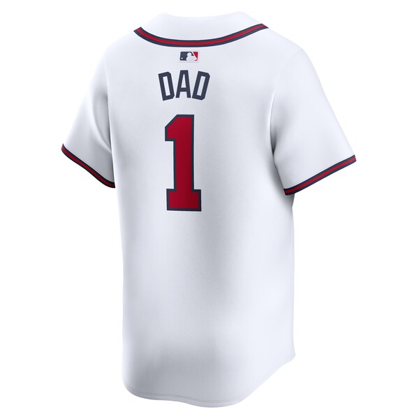 Atlanta Braves Nike #1 Dad Home Limited Jersey - White