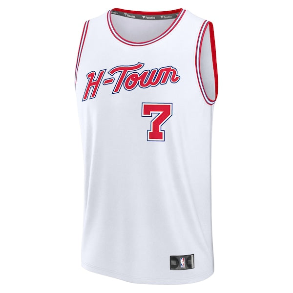 Kevin Durant Houston Rockets  2025/26 City Edition Fast Break Jersey - White