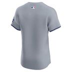 Los Angeles Dodgers Nike Road Vapor Premier Elite Patch Jersey - Gray