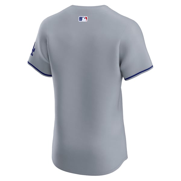 Los Angeles Dodgers Nike Road Vapor Premier Elite Patch Jersey - Gray