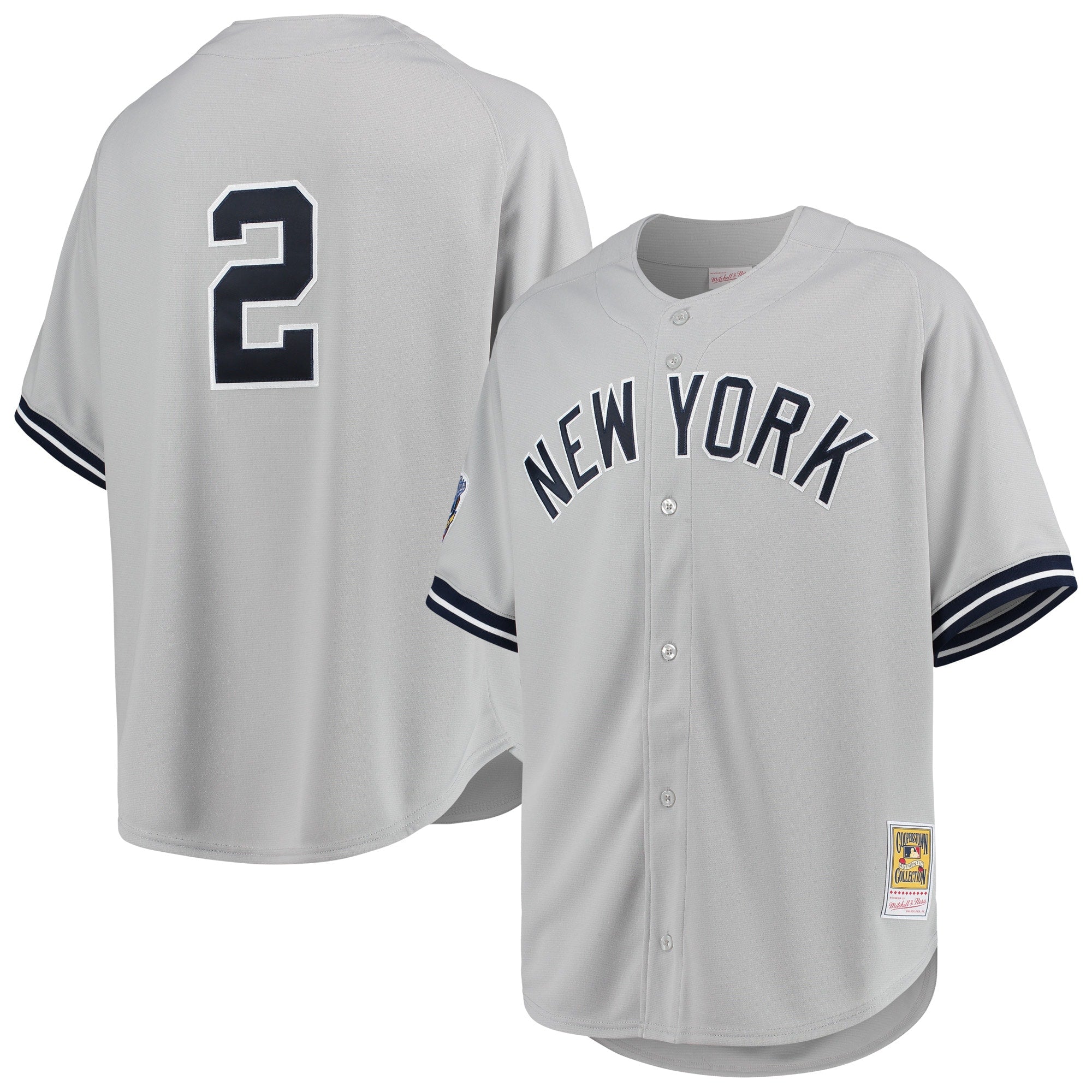 New York Yankees Cooperstown Collection 1996 Authentic Home Jersey - White/Gray