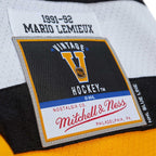 Mario Lemieux Pittsburgh Penguins Big & Tall 1991 Captain Patch Blue Line Player Jersey - Black
