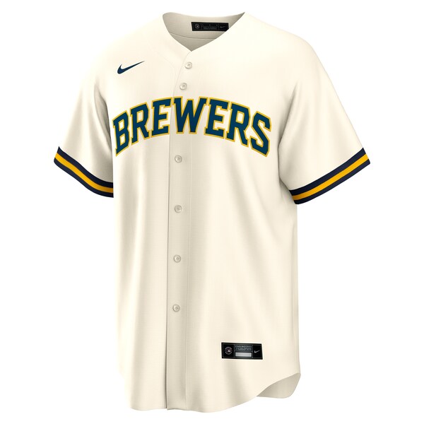 Milwaukee Brewers Nike #1 Groom Home Replica Jersey - White