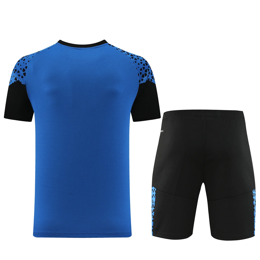 Puma Short Sleeve Training Jersey Set-PD02- Dark Blue/Black