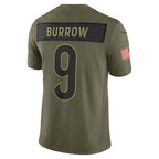 Joe Burrow Cincinnati Bengals Nike 2025 Salute to Service Limited Jersey - Olive