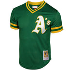 Rickey Henderson Oakland Athletics 1991 Cooperstown Mesh Batting Practice Jersey - Green