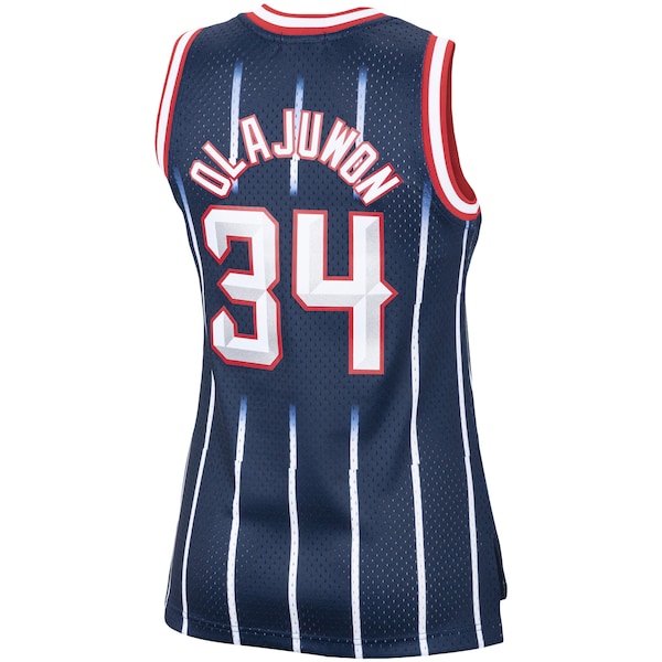 Hakeem Olajuwon Houston Rockets Women's  Hardwood Classics Swingman Jersey - Navy/Red
