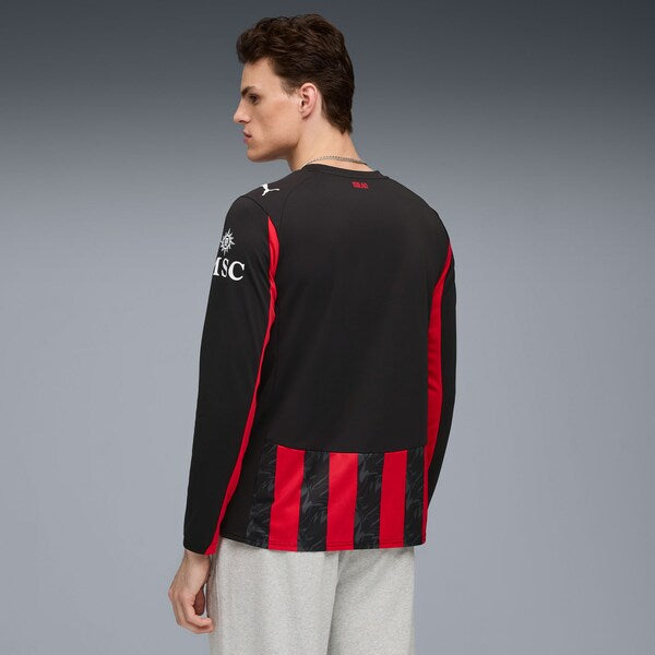 AC Milan Puma 2025/26 Home Replica Long Sleeve Jersey - Red