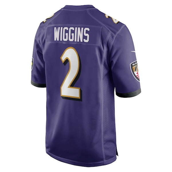 Nate Wiggins Baltimore Ravens Nike 2024 NFL Draft First Round Pick Player Game Jersey - Purple