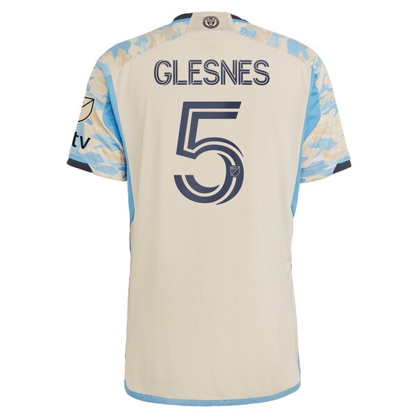 Jakob Glesnes Philadelphia Union adidas 2024 For Philly Authentic Jersey - Tan
