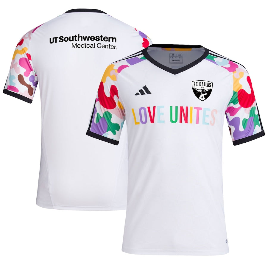FC Dallas adidas 2023 Pride Pre-Match Top - White