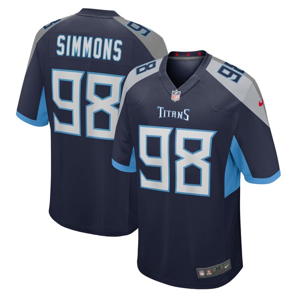 Jeffery Simmons Tennessee Titans Nike  Game Jersey -  Navy