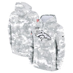 Denver Broncos Nike Youth 2024 Salute To Service Pullover Hoodie - White/Gray