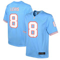 Will Levis Tennessee Titans Nike Youth Oilers Throwback ALT2 Player Game Jersey - Light Blue