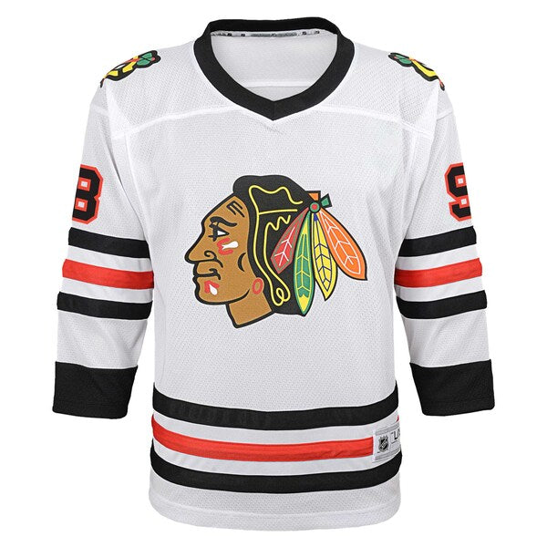 Connor Bedard Chicago Blackhawks Youth Away Replica Player Jersey - White/Red