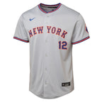 Francisco Lindor New York Mets Nike Youth Road Limited Jersey – Gray/Rush Blue