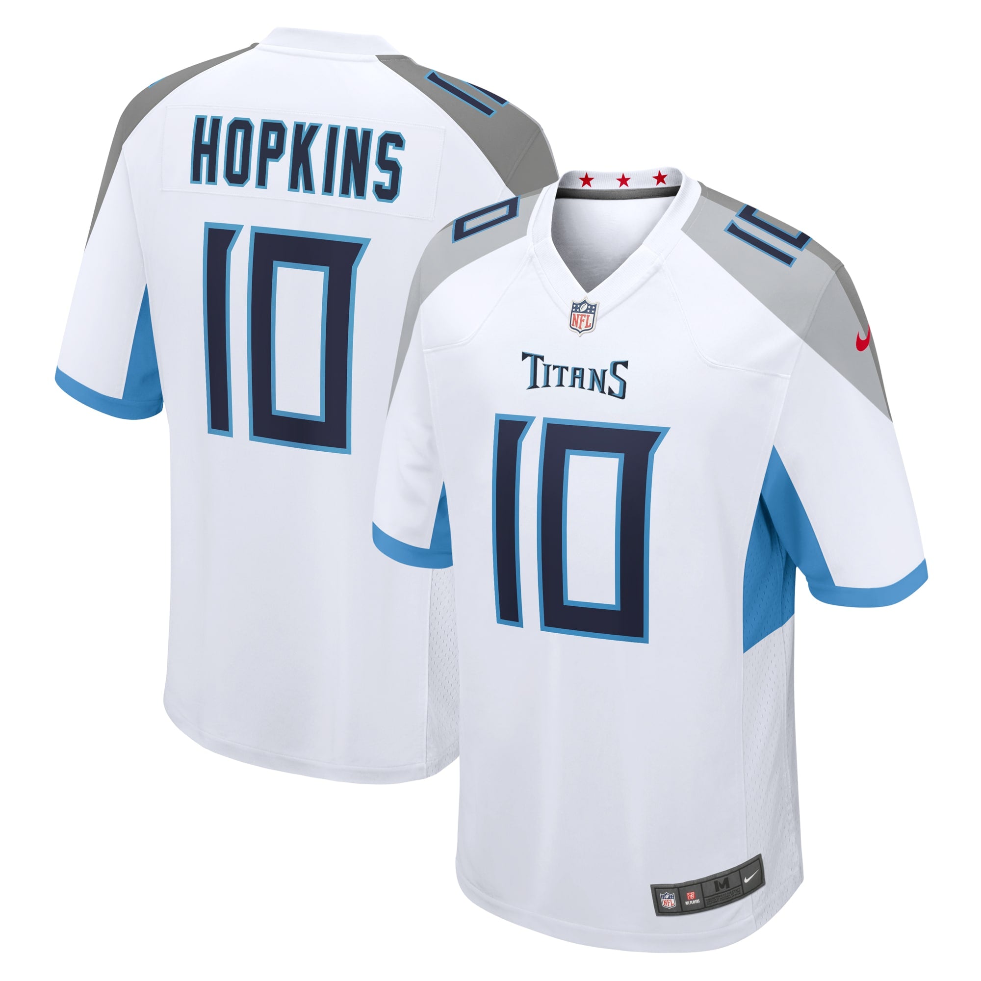 DeAndre Hopkins Tennessee Titans Nike Oilers Throwback Player Game Jersey - Light Blue/Navy/White