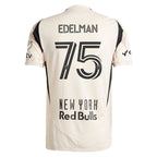 Daniel Edelman New York Red Bulls adidas 2025 Stone Kit Authentic Player Jersey - Tan