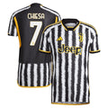 Federico Chiesa Juventus adidas 2023/24 Home Authentic Player Jersey - Black/White