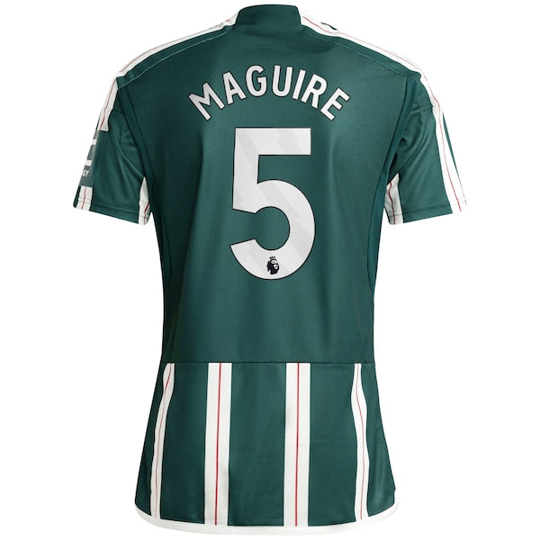 Harry Maguire Manchester United adidas 2023/24 Away Replica Player Jersey - Green/Red