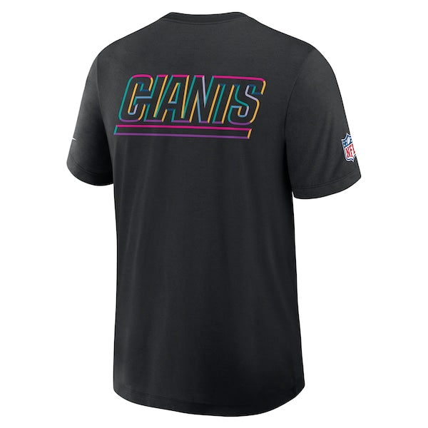 New York Giants Nike 2025 NFL Crucial Catch Tri-Blend Dri-FIT T-Shirt - Black